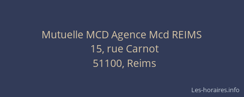 Mutuelle MCD Agence Mcd REIMS