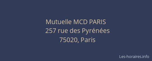 Mutuelle MCD PARIS