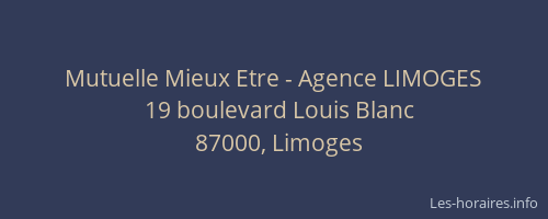 Mutuelle Mieux Etre - Agence LIMOGES