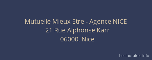 Mutuelle Mieux Etre - Agence NICE