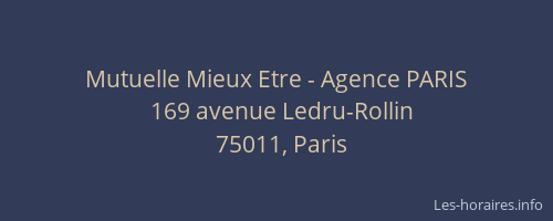 Mutuelle Mieux Etre - Agence PARIS