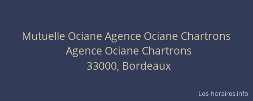 Mutuelle Ociane Agence Ociane Chartrons
