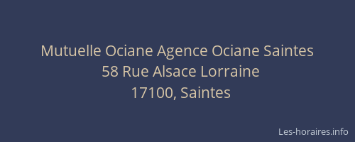 Mutuelle Ociane Agence Ociane Saintes