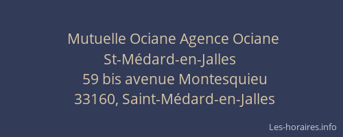 Mutuelle Ociane Agence Ociane St-Médard-en-Jalles