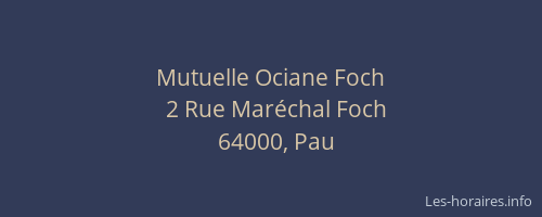 Mutuelle Ociane Foch
