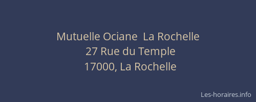Mutuelle Ociane  La Rochelle
