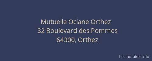 Mutuelle Ociane Orthez