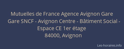 Mutuelles de France Agence Avignon Gare