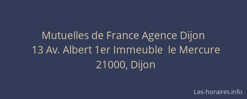 Mutuelles de France Agence Dijon
