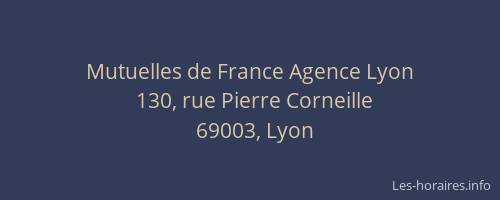 Mutuelles de France Agence Lyon