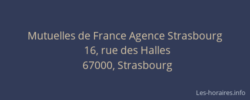 Mutuelles de France Agence Strasbourg