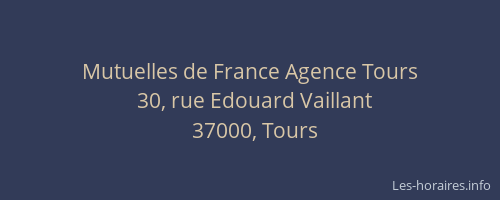 Mutuelles de France Agence Tours