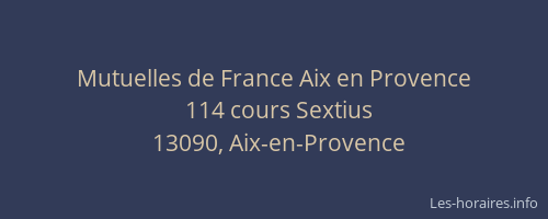 Mutuelles de France Aix en Provence