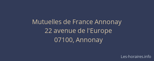 Mutuelles de France Annonay