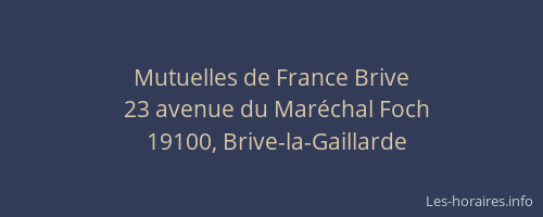 Mutuelles de France Brive