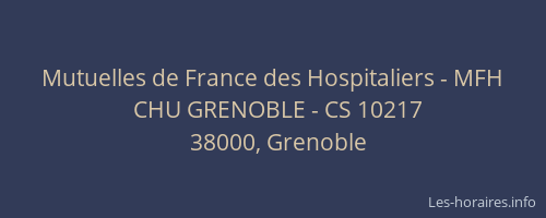 Mutuelles de France des Hospitaliers - MFH
