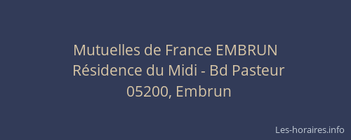 Mutuelles de France EMBRUN