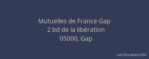 Mutuelles de France Gap