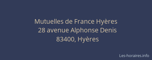 Mutuelles de France Hyères