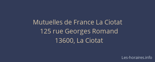 Mutuelles de France La Ciotat