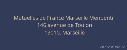 Mutuelles de France Marseille Menpenti