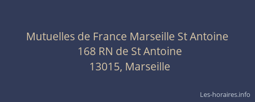 Mutuelles de France Marseille St Antoine