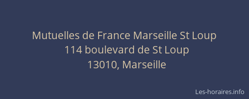 Mutuelles de France Marseille St Loup