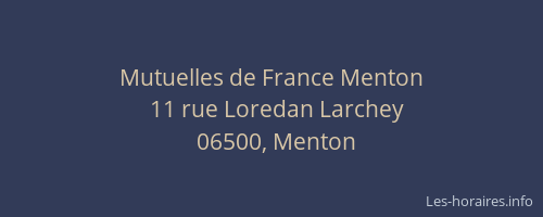 Mutuelles de France Menton