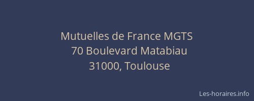 Mutuelles de France MGTS