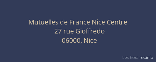 Mutuelles de France Nice Centre