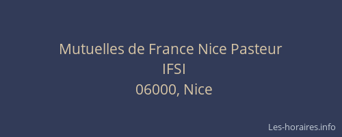 Mutuelles de France Nice Pasteur