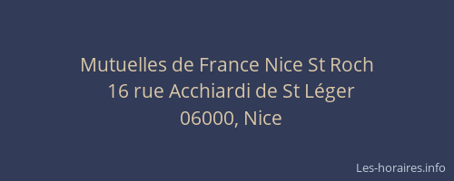 Mutuelles de France Nice St Roch