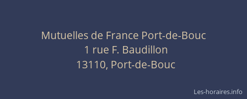 Mutuelles de France Port-de-Bouc