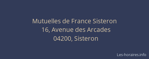 Mutuelles de France Sisteron
