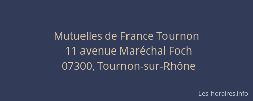 Mutuelles de France Tournon