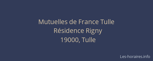 Mutuelles de France Tulle