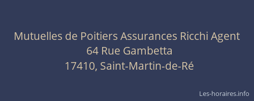 Mutuelles de Poitiers Assurances Ricchi Agent