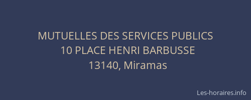 MUTUELLES DES SERVICES PUBLICS