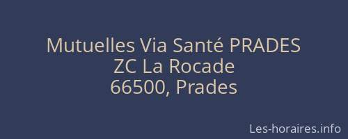 Mutuelles Via Santé PRADES