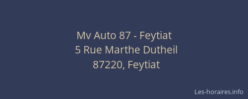 Mv Auto 87 - Feytiat