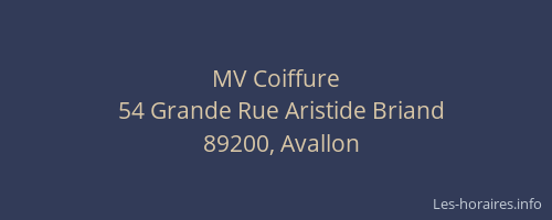 MV Coiffure