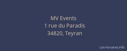 MV Events