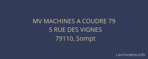MV MACHINES A COUDRE 79
