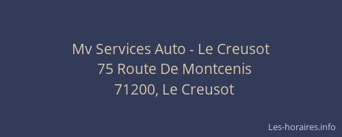 Mv Services Auto - Le Creusot