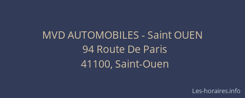 MVD AUTOMOBILES - Saint OUEN