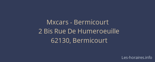Mxcars - Bermicourt