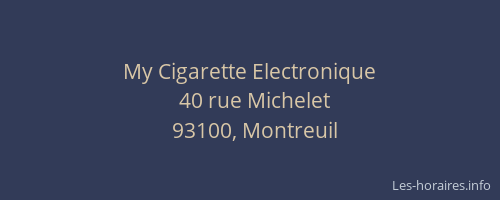 My Cigarette Electronique