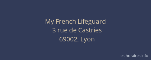 My French Lifeguard