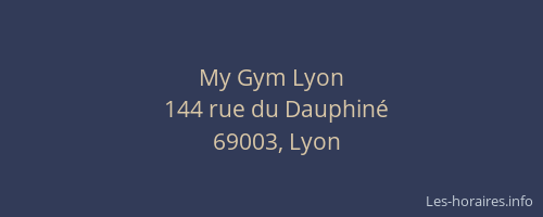 My Gym Lyon