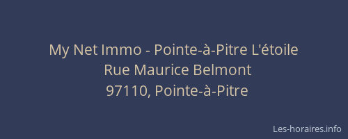 My Net Immo - Pointe-&agrave;-Pitre L'&eacute;toile